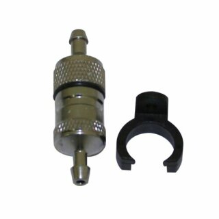 Ultimate Racing 1:8 Buggy Kraftsoff-Filter,Benzinfilter Alu eloxiert mit Halter Sinterfilter