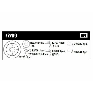 Mugen E2709 Kupplungs Set 4 Backen Alu # MBX-7 MBX-8