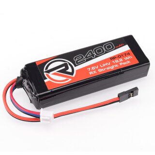 Ruddog Products 0174 - Sender / Empfänger LiPo Akku - 2400mAh - 7.6V - RX Straight Pack