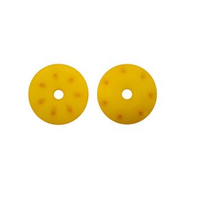 Ultimate UR1714 16MM CONICAL SHOCK PISTONS YELLOW (1.2MM X 7 ANGLED HOLES) (2PCS)