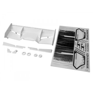Jconcepts Finnisher - 1/8th Buggy / Truck wing, w/gurney options (white) # Spoiler