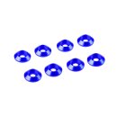 3MM ALUMINIUM CAP HEAD WASHER BLUE (8 PCS)