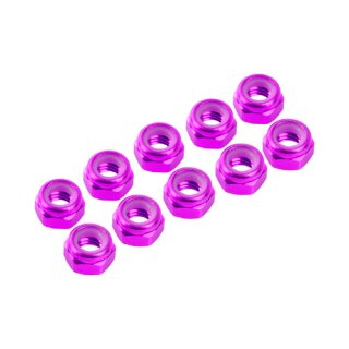 3 MM. ALU. NYLON NUT PINK (10PCS)