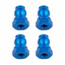 Team Associated Shock Bushings, 10 mm, blue aluminum