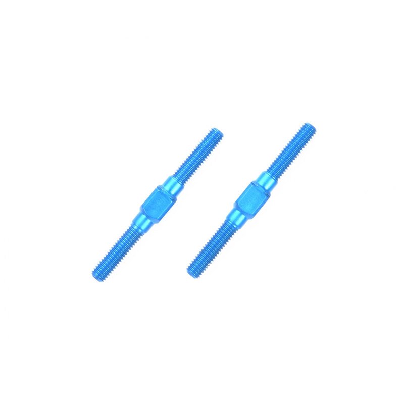 TAMIYA Aluminium Gewindestangen 3x32 Mm, Links & Rechts - 2 Stück, Blau, Für RC-Modellbau RM01 Chassis