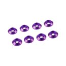 3MM ALUMINIUM CAP HEAD WASHER PURPLE (8 PCS)