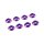 3MM ALUMINIUM CAP HEAD WASHER PURPLE (8 PCS)