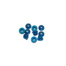 4 MM. ALU. NYLON NUT W/FLANGE BLUE (10 PCS)