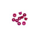 3MM. ALU. NYLON NUT W/FLANGED PINK (10PCS)