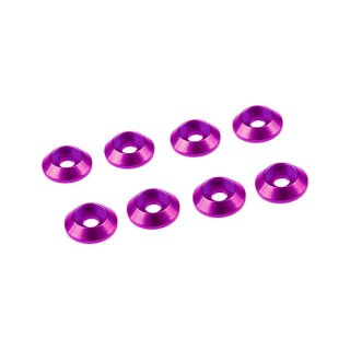 3MM ALUMINIUM CAP HEAD WASHER PINK (8 PCS)