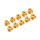 4 MM. ALU. NYLON NUT W/FLANGE GOLD (10 PCS)