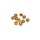 4 MM. ALU. NYLON NUT W/FLANGE GOLD (10 PCS)