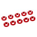 4 MM. ALU WASHER RED (10 PCS)