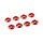 3MM ALUMINIUM CAP HEAD WASHER RED (8 PCS)