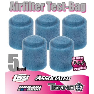 PSR Pre-Oiled Airfilter Losi,Asso,HB,Serpent Tekkno (5pcs) Test-Bag